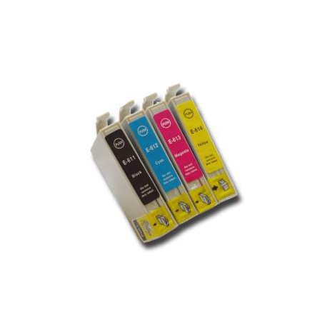  Compatibles Cartuchos de Tinta Epson T0611 Pack 8