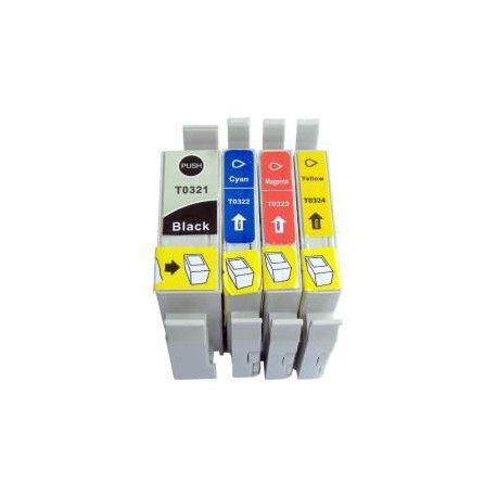 Compatibles Cartuchos de Tinta Epson T0321 Pack 8