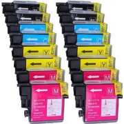 Compatible Cartucho Impresora Brother DCP-167C LC980XL Pack 24