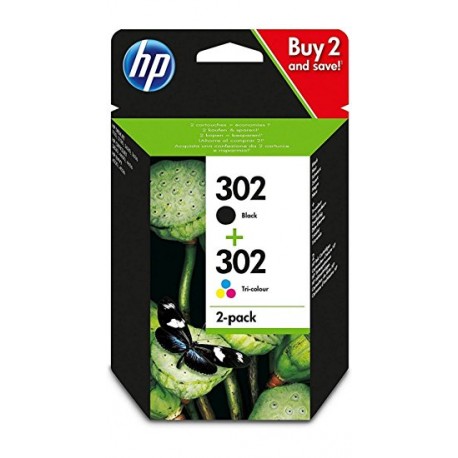 Cartucho HP 302 Negro + Tricolor Original