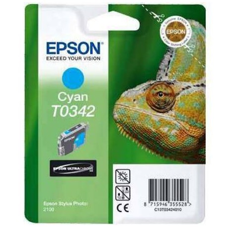 CARTUCHO EPSON T0342 CYAN ORIGINAL ALTA CAPACIDAD Y RENDIMIENTO