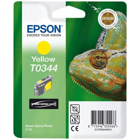 CARTUCHO EPSON T0344 AMARILLO ORIGINAL ALTA CAPACIDAD Y RENDIMIENTO