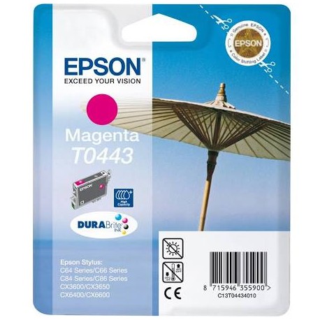 CARTUCHO EPSON T0443 MAGENTA ORIGINAL ALTA CAPACIDAD Y RENDIMIENTO