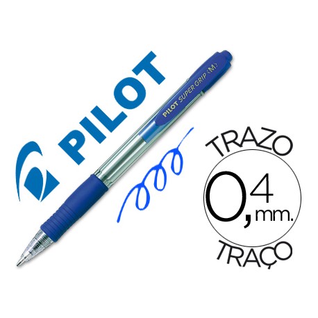 Boligrafo Pilot Super Grip Azul