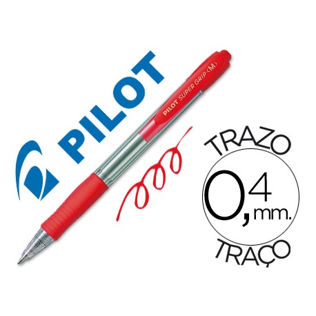 Boligrafo Pilot Super Grip Rojo