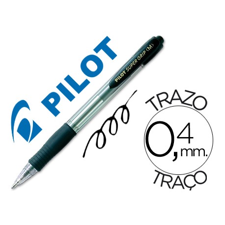 Boligrafo Pilot Super Grip Negro