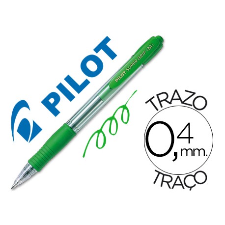 Boligrafo Pilot Super Grip Verde