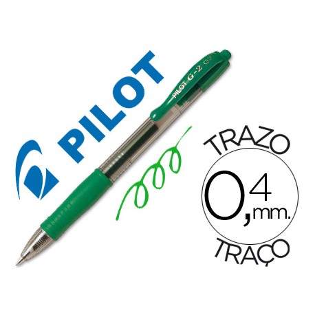 Bolígrafo Pilot Retractil G2 - Verde