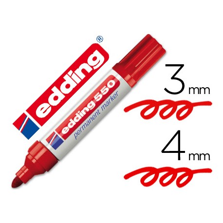 Permanente Rojo Edding 550